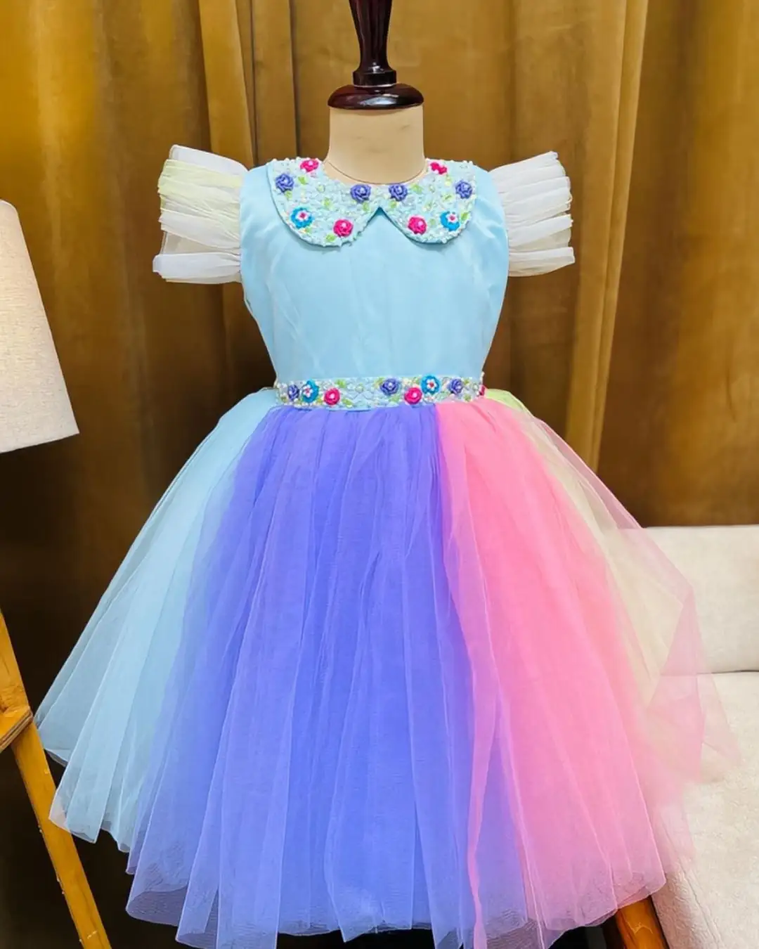 kids-clothing-kuwait-unicorn-and-rainbow-inspired-tulle-dress