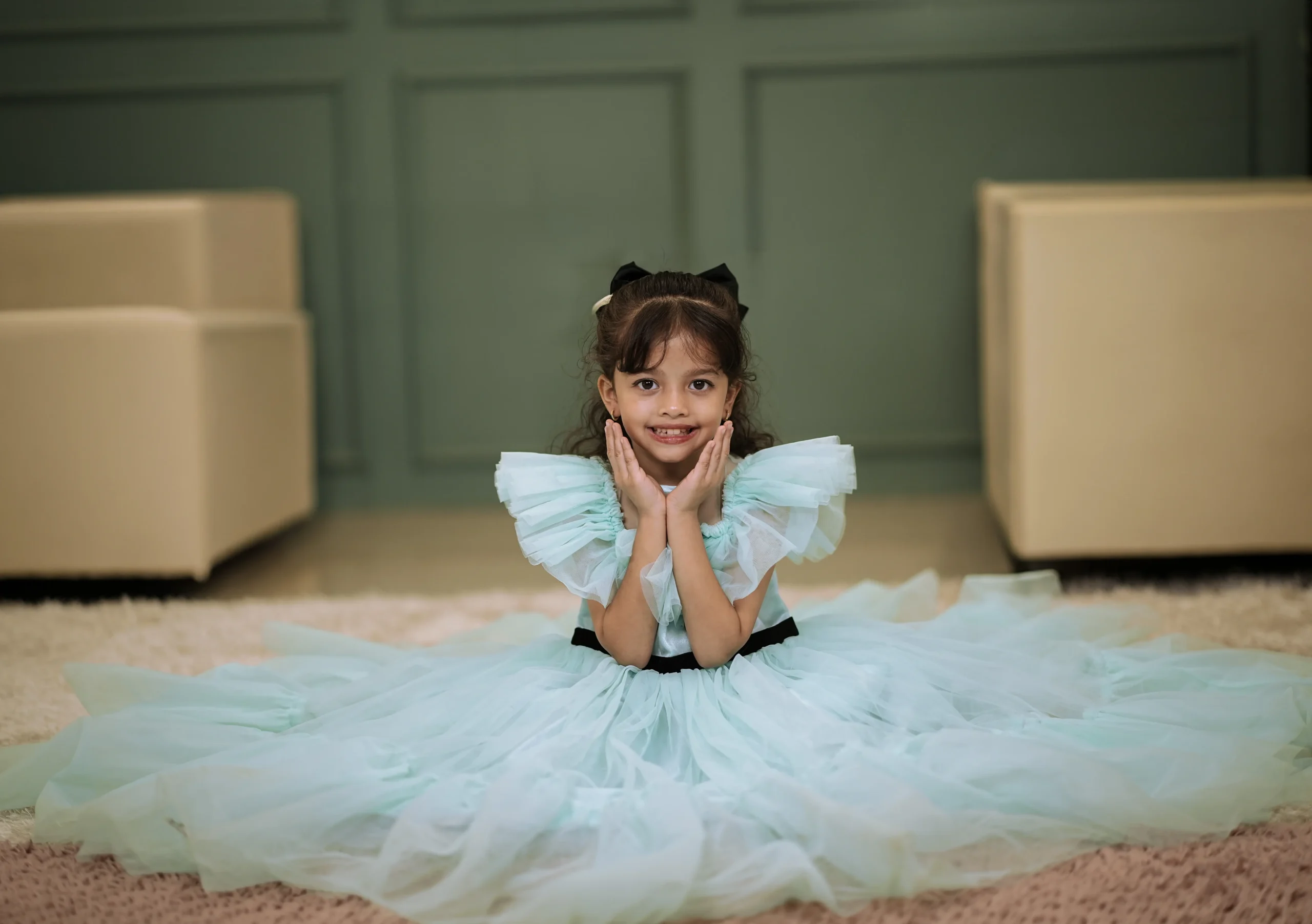 party wear dresses for kids in kuwait blue 3